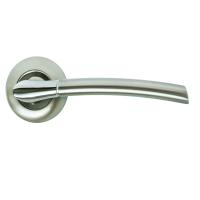 Ручка дверная никель белый/хром, круг RAP 6 SN/CP Rucetti