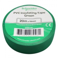 Изолента ПВХ 19мм-20м, зеленая, Schneider Изолента ПВХ 19мм-20м, зеленая, Schneider