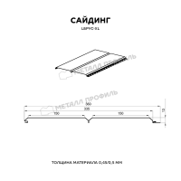 Сайдинг Lбрус-XL-В-14х335/360 NormanMP (ПЭ-01-9002-0.5) 0,360 шир. габ.