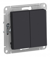Выключатель 2-кл. 10АХ, мех-зм, Карбон Atlasdesign