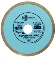 Круг алмазный 125*22,23*1,1 Ceramic PRO Trio-Diamond сплошной (керамика, фарфор- сух/мокрый рез)