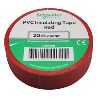 Изолента ПВХ 19мм-20м, красная, Schneider Изолента ПВХ 19мм-20м, красная, Schneider
