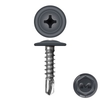 Саморез ГРАФИТ 4,2*19 с пресс-шайбой, сверло, RAL 7024