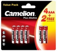 Элемент питания мизинч. AAA LR03/286 Camelion Plus Alkalin (блистер 4+2, цена за 1 шт)