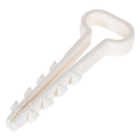 Дюбель-хомут 5*10мм плоский кабель, белый нейлон, 50шт/уп, EKF Дюбель-хомут 5*10мм плоский кабель, белый нейлон, 50шт/уп, EKF