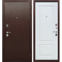 Дверь мет. 9 см медный антик Белый ясень (860мм) правая Ф1