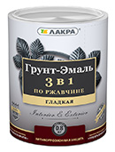 Грунт-эмаль ЛАКРА 3в1 серая 0,8кг (10)