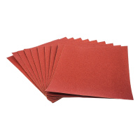 Шлифовальный лист на бумажной основе, оксид алюминия, водостойкий, Р80, 220х270мм (уп.10шт)