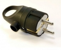 Вилка угловая с кольцом каучук 2P+PE 1х16А 220-24V IP44 4013 NE-AD