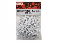 Крестики 2,5мм DECOR, 200шт/уп
