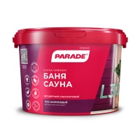 Лак акриловый ЛАКРА PARADE Сауна & Баня полуматовый,0,9л