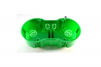 Коробка уст.скрыт.пр. 2-местная (г/к) 141х70х45 IP30 (с саморез.) Greenel