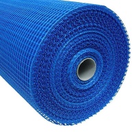 Сетка армированная стеклотканевая "фасадная" синяя яч. 5х5 мм, 1м х 50м, 160 г/м.кв Proffit