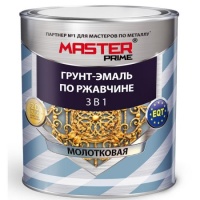 Грунт-эмаль по ржавчине 3 в 1 молотковая шоколадная 2,0 л, Фарбитекс ПРОФИMASTER