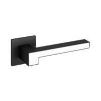 Ручка дверная черный матовый/белый, квадрат Н-30120-А-BLM/W Code Deco Slim