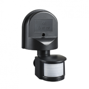 Датчик движения инфракрасный ДД 008 1200Вт 180 гр. 12м IP44  черный IN HOME Датчик движения инфракрасный ДД 008 1200Вт 180 гр. 12м IP44  черный IN HOME