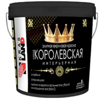 Краска ВДК KRASLAND интерьерная "Королевская" (супербелая, шелковисто-матовая, супермоющ) (1,3 кг.)