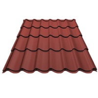 Металлочерепица 1190/1100 0,4 ммм Красное вино RAL 3005