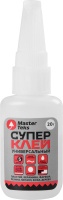Клей MasterTeks Pro секундный цианоакрил.прозрачный, 20гр