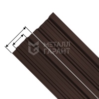 Штакетник МП TRAPEZE-Т 16,5х118 NormanMP (ПЭ-01-8017-0.5)