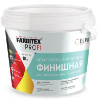 Шпатлевка финишная Фарбитекс Профи д/наружных и внутренних работ, 6кг