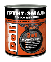Грунт-эмаль DALI молотковая, черная, 2л