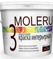 Краска ВДК KRASLAND Moleru3 интерьерная акриловая 2,5 кг