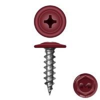 Саморез КР.ВИНО 4,2*16мм с пресс-шайбой, острые, RAL 3005 (1000)