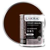 Грунт-эмаль ЛАКРА 3в1 шоколадно-корич 0,8кг (10)