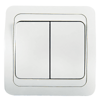 Выключатель двухклавишный СУ CLASSICO БЕЛЫЙ 2023 IN HOME