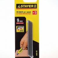 Лезвия STAYER PROFI сегментированные, 9мм, 5шт
