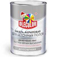 Эмаль акриловая для бетонных полов СЕРАЯ Олеколор, 3,5кг