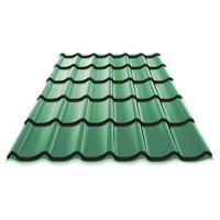 Металлочерепица 1185/1100 0,45 Зелёная мята  RAL 6029