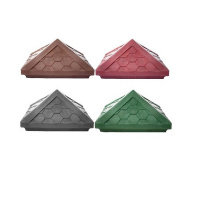 Колпак на заборный столб 455*455*175/390*390*43 Графит