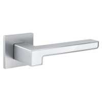Ручка дверная сатин.хром/белый, квадрат Н-30120-А-CRS/W Code Deco Slim