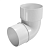 Колено трубы FineBer D80 67градусов Белый (20 шт) 