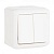 Выключатель о/у 2кл 10А белый, IP54. ГЕРМЕС