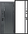 Дверь мет. 10 см 2МДФ Карбон Букле графит Эмалит Белый 860L