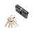 Цилиндровый механизм 60 мм 5 ключей черный, CYL 5-60 KEY BLACK ADDEN BAU
