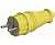 Вилка IP44, 16А, 2К+З, ЖЕЛТЫЙ NE-AD. ЕВРО