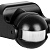 Датчик движения LX-39/BL настенный 1200W 180гр. (дальность 12м) черный IP44