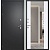 Дверь мет. FLYDOORS Айварс ТЕРМО Зеркало Букле черный Velluto Bianco 960 Правая